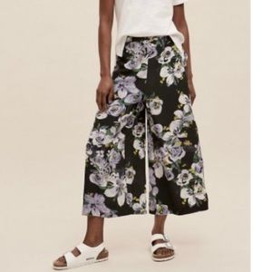 Alice Archer Anthropologie Zandy Floral Print Wide Leg Trousers Pants sz8